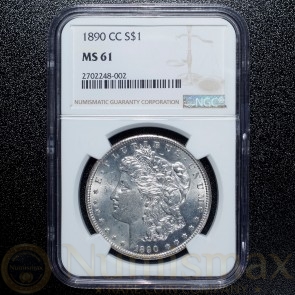 1890 Carson City Morgan Silver Dollar | NGC MS 61