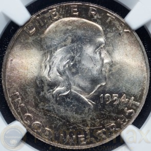1954 Philadelphia Franklin Silver Half Dollar | NGC MS 65 FBL