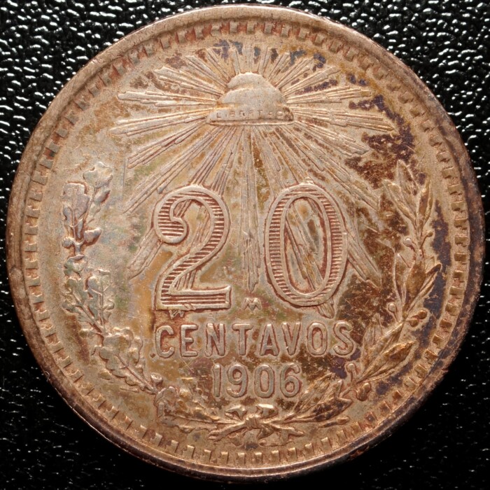 1906 Mexico 20 Centavos