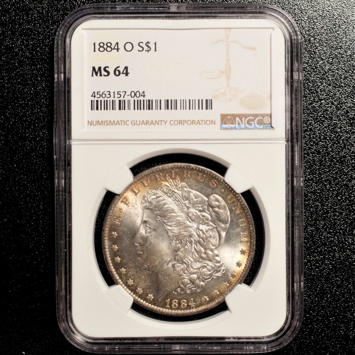 1884 New Orleans Morgan Silver Dollar NGC MS64