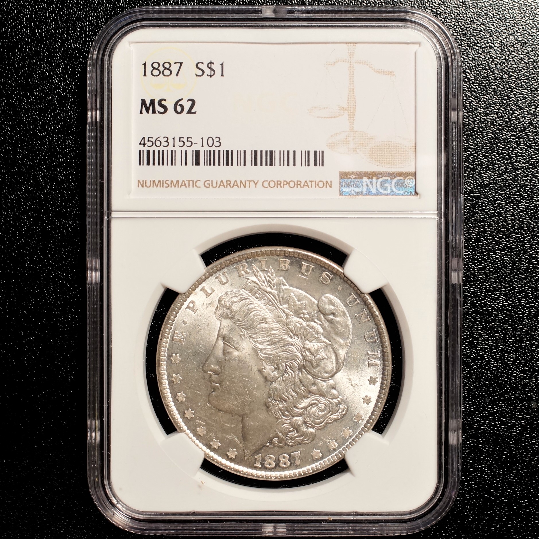 1887 Philadelphia Morgan Silver Dollar NGC MS62 - Numismax