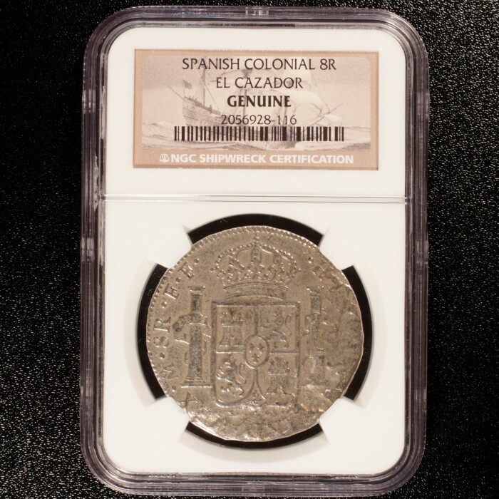 Spanish Colonial 8 Reales NGC El Cazador Genuine