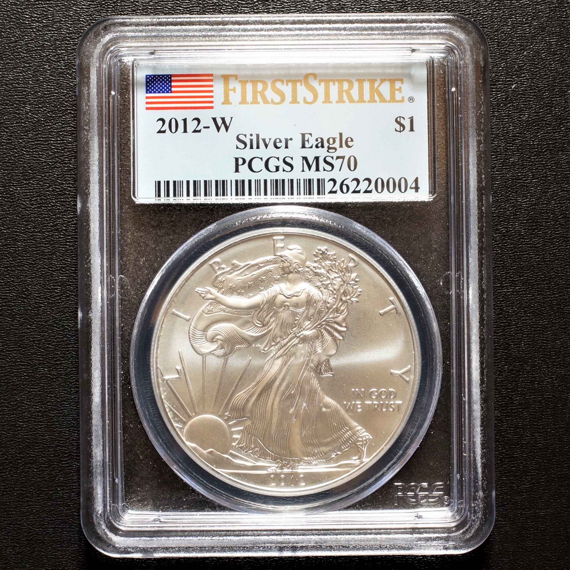 American Silver Eagle PCGS MS70 First Strike -Struck at West Point 2012-W