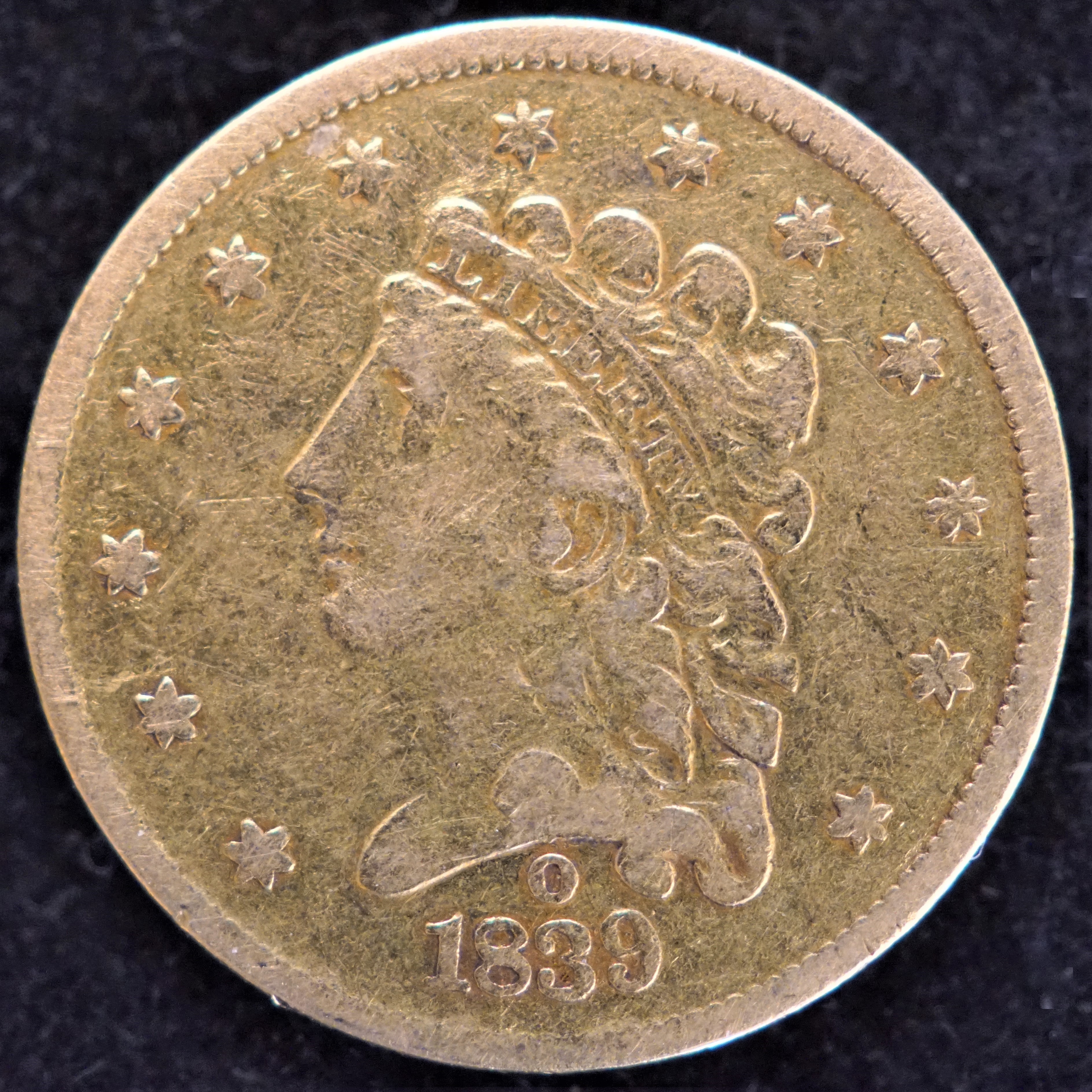 1839 Philadelphia 250 Liberty Gold Quarter Eagle