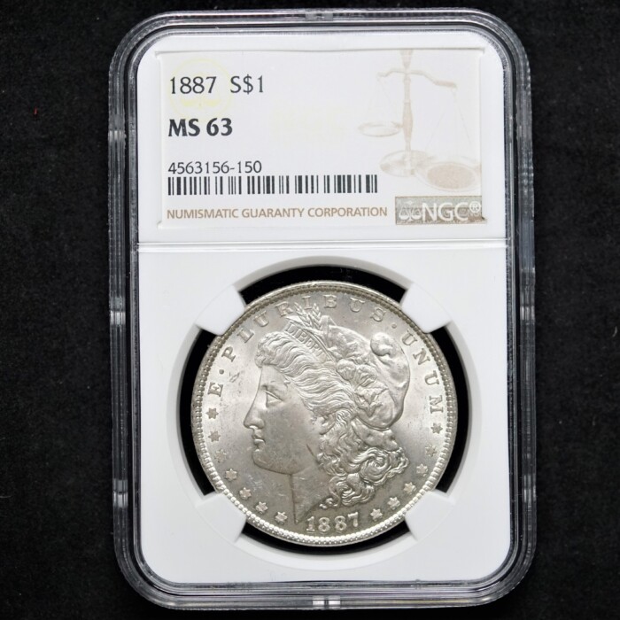 1887 Philadelphia Morgan Silver Dollar NGC MS63