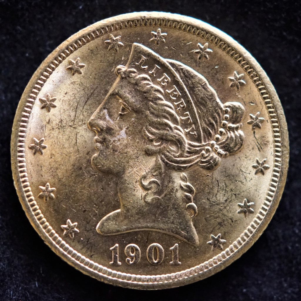 1901 San Francisco $5 Liberty Gold Half Eagle - Numismax