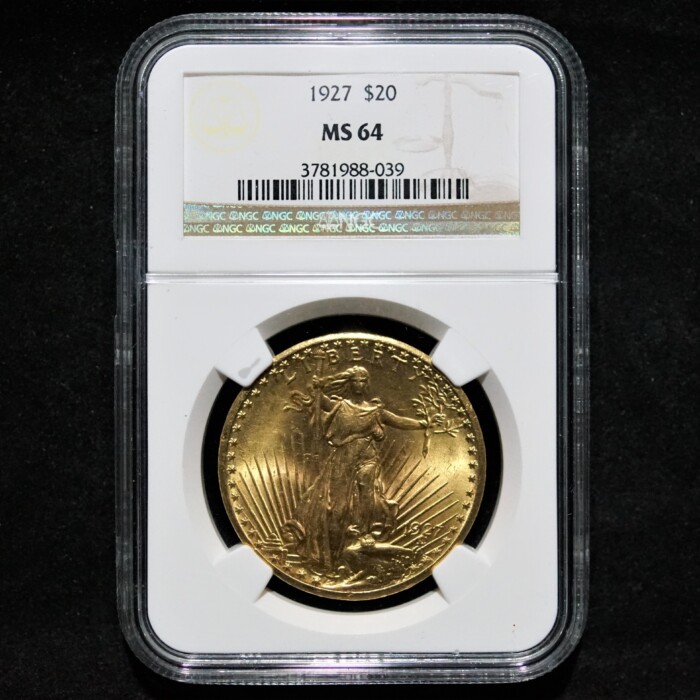 1927 Philadelphia $20 Gold Double Eagle NGC MS64