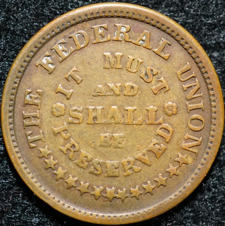 1863 army and navy civil war token
