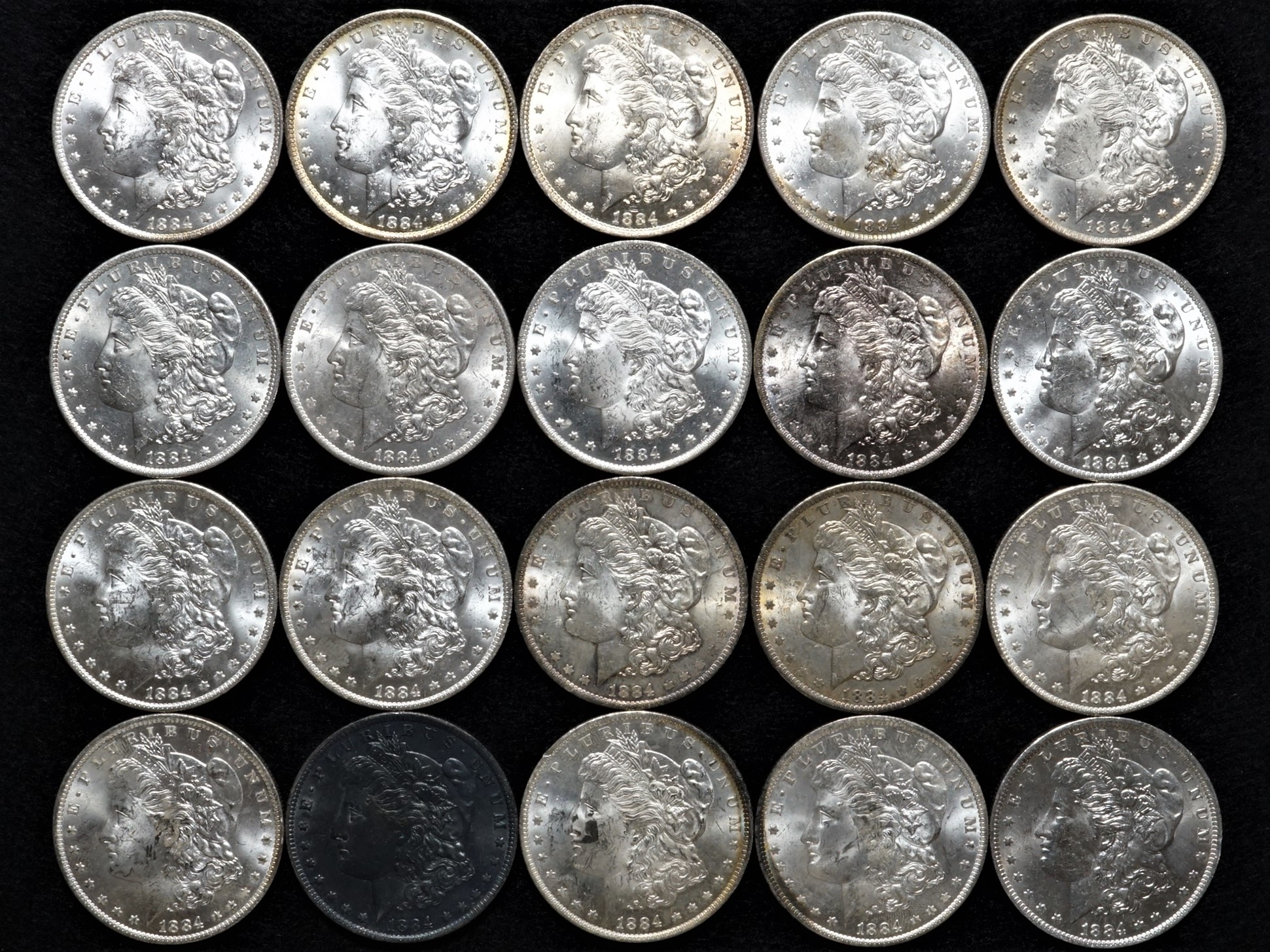 1884-O Morgan Silver Dollars 20-Coin Lot - Numismax