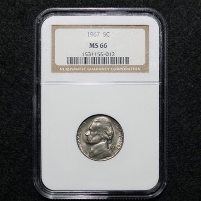 1967 Jefferson Nickel NGC MS 66 - Image 11