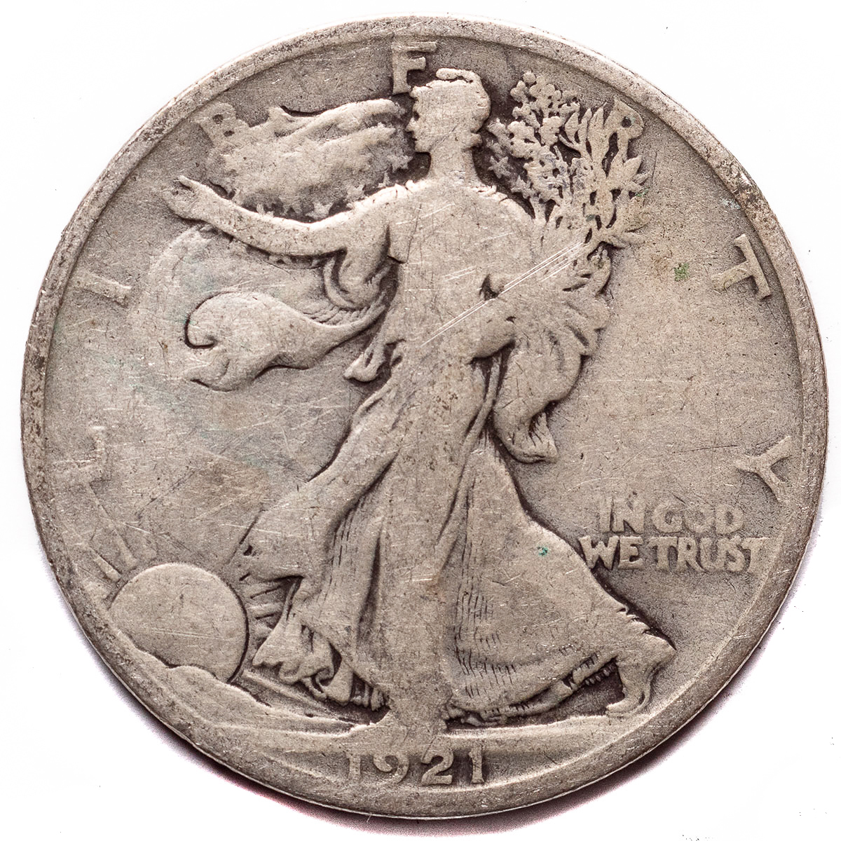1921 D Walking Liberty Silver Half Dollar Numismax