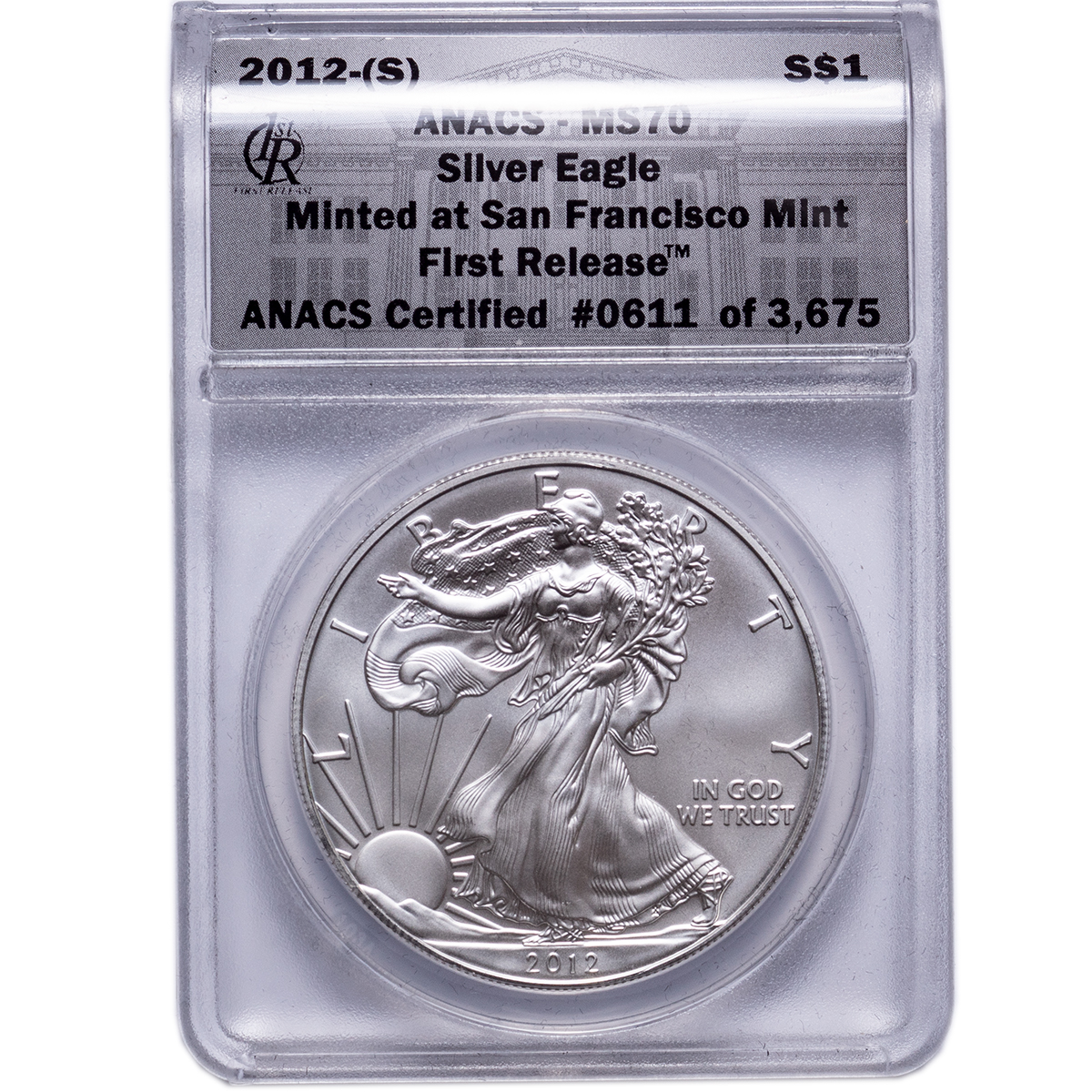 2012 silver eagle ms70