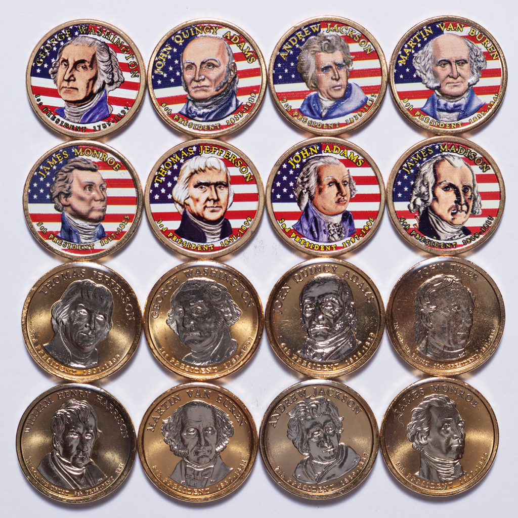 ballistic rolls of presidential dollar coins