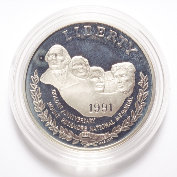 1991-S Mount Rushmore Commemorative Proof Silver Dollar - Image 3