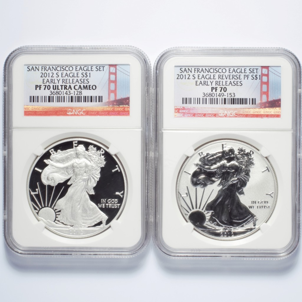 2012S Silver American Eagle TwoCoin Proof Set NGC PF70 Early Releases