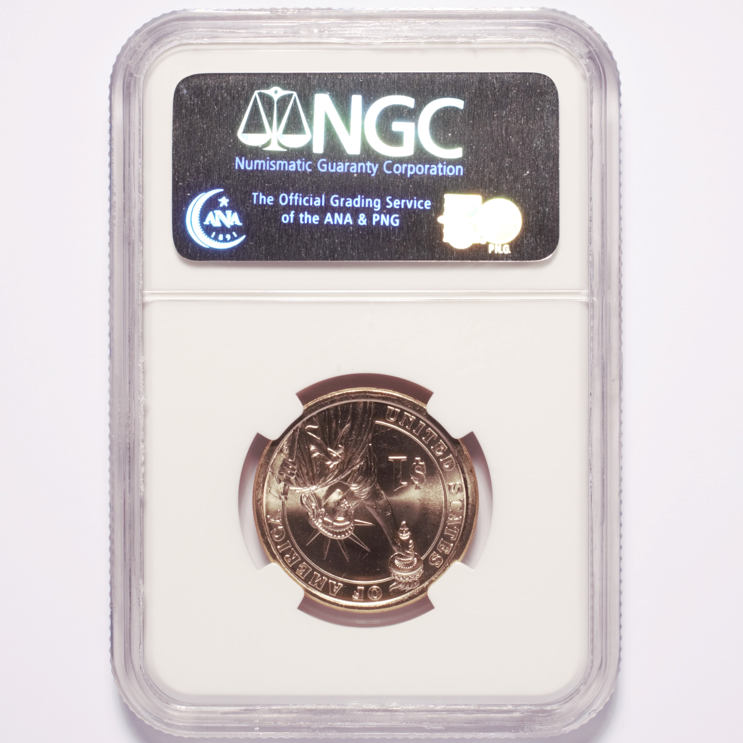 2007 George Washington Dollar NGC MS65 Missing Edge Lettering - Image 6