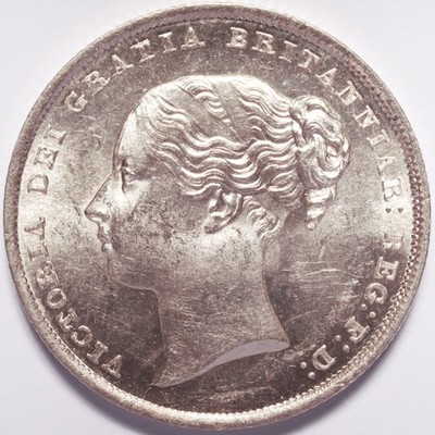 1852 One Shilling Silver - Image 3