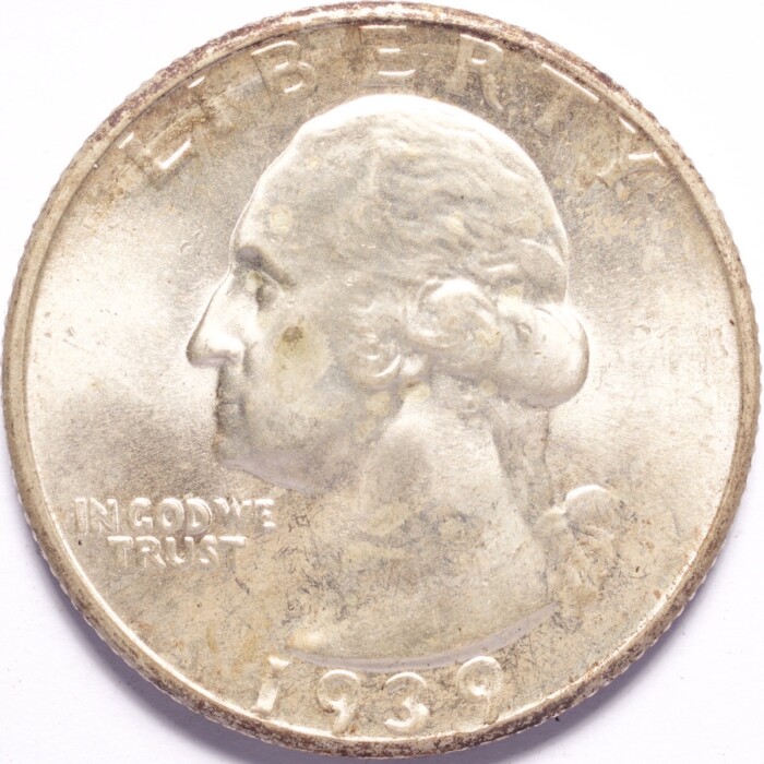 1939-D Washington Silver Quarter