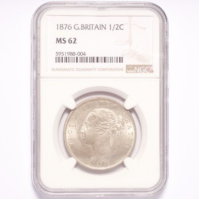 1876 Great Britain Half Crown NGC MS62 - Image 5