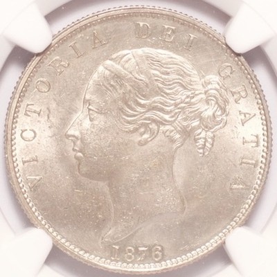 1876 Great Britain Half Crown NGC MS62 - Image 7