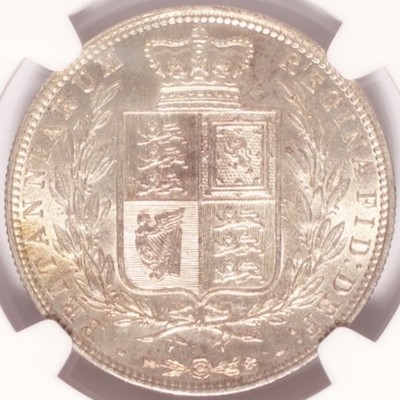 1876 Great Britain Half Crown NGC MS62 - Image 8