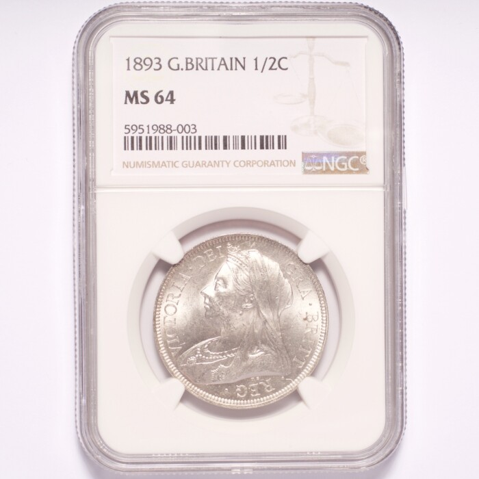 1893 Great Britain Half Crown NGC MS64