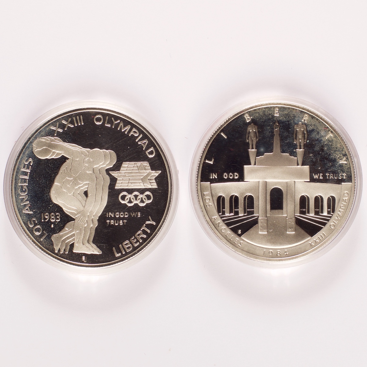 1983-S/ 1984-S Olympic Commemorative Silver Dollar Proof Two-Coin Set ...