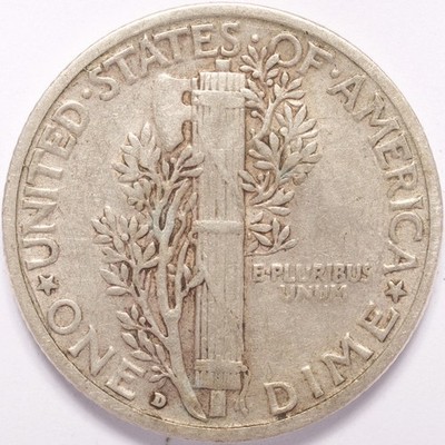 1931-D Mercury Silver Dime - Image 8