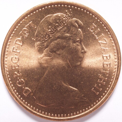 1971 Great Britain 1/2P New Half Penny BU Roll Red