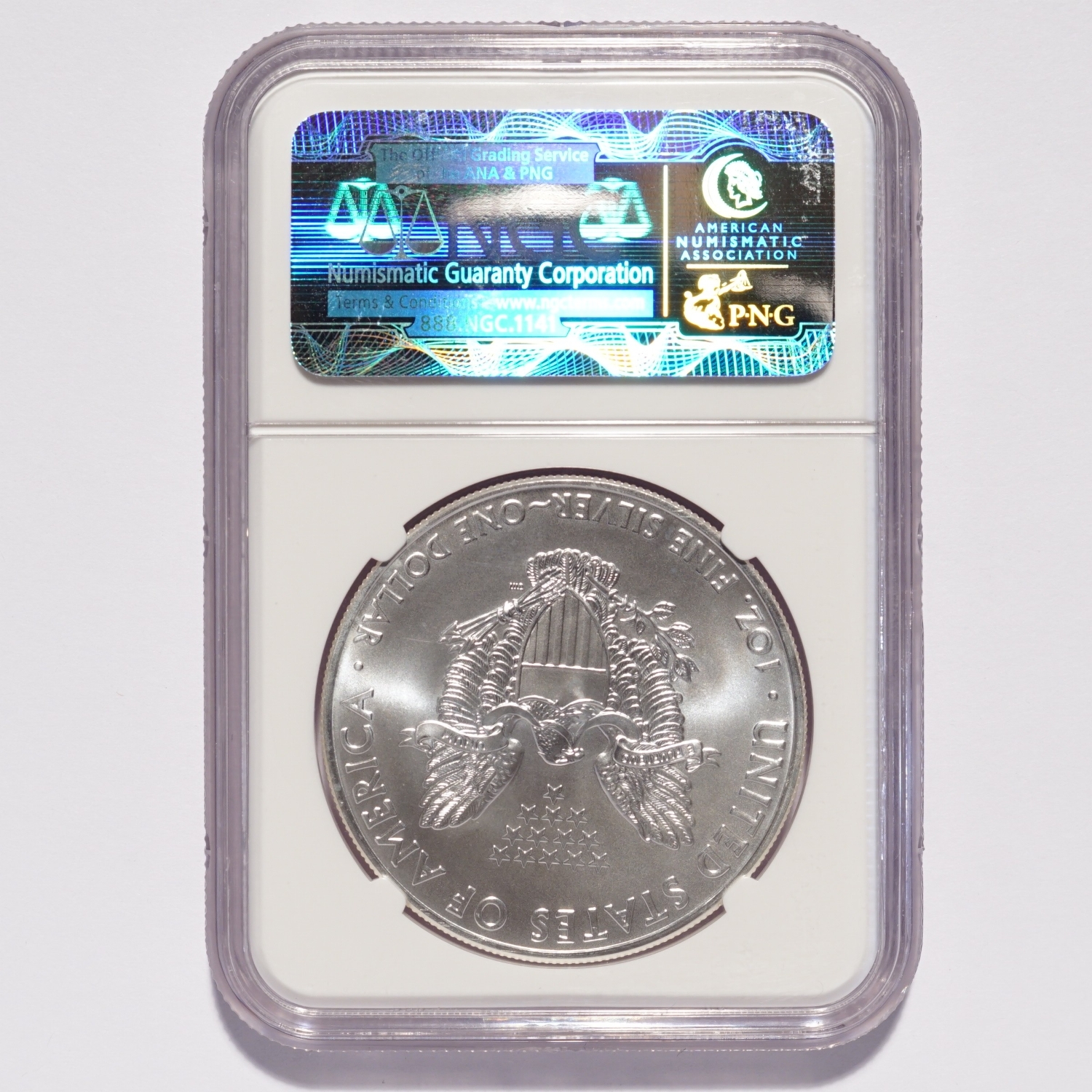 2011 Silver American Eagle Dollar NGC MS70 Early Releases 25th Anniversary - Image 2