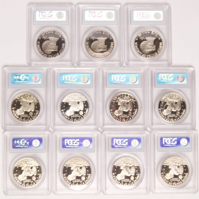 Eisenhower Dollar Silver/Clad PCGS PR69DCAM Collection 11-Coin Lot - Image 2