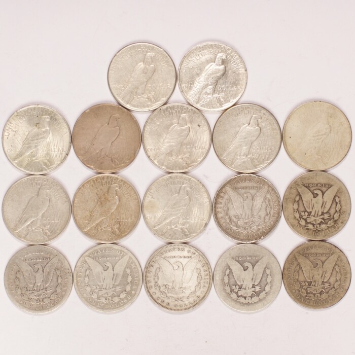 Morgan/Peace Silver Dollar Cull 17-Coin Lot - Image 2