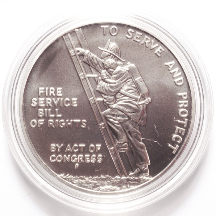 Ben Franklin Firefighters Uncirculated Silver Medal - Image 3