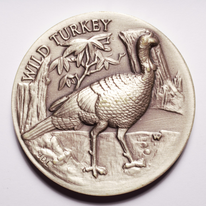 1972 Wild Turkey Silver Medal Longines Endangered Wildlife Series