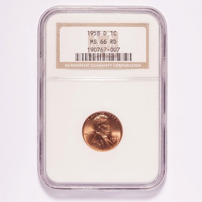 1958-D Lincoln Wheat Cent NGC MS66 RD - Image 3