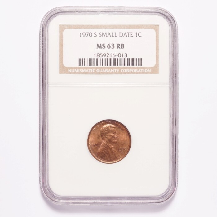 1970-S Small Date Lincoln Memorial Cent NGC MS 63 RB