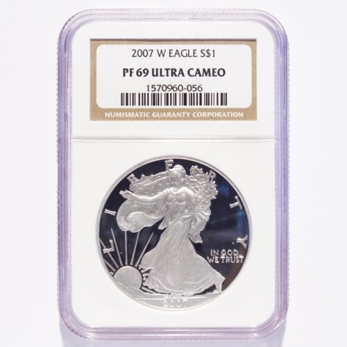 2007-W Silver American Eagle Dollar Proof NGC PF69 Ultra Cameo Early Release