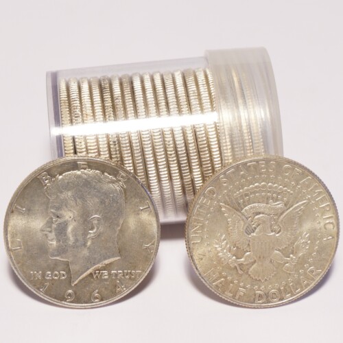 1964 Kennedy Silver Half Dollar BU Roll
