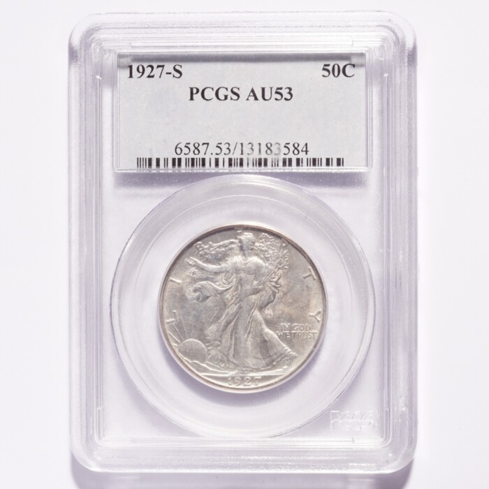 1927-S Liberty Walking Silver Half Dollar PCGS AU53