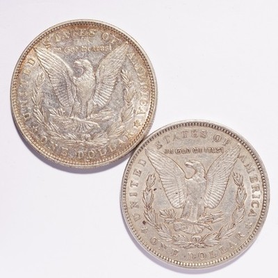 1887 Morgan Silver Dollar 2-Coin Lot - Image 4