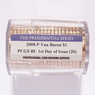 2008-P Van Buren Presidential Dollar $20 Roll PCGS FDOI - Image 6
