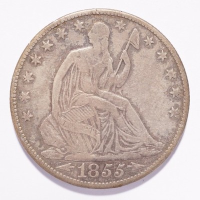 1855-O Liberty Seated Silver Half Dollar Arrows - Image 5