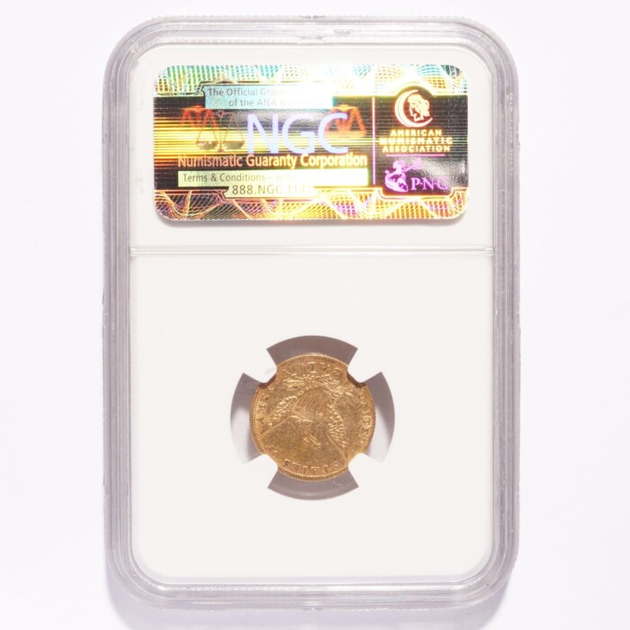 1836 Block 8 Classic Head $2.50 Gold Quarter Eagle NGC XF40 CAC - Image 2