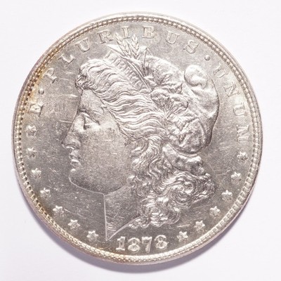 1878 Morgan Silver Dollar 8TF AU/BU - Image 3
