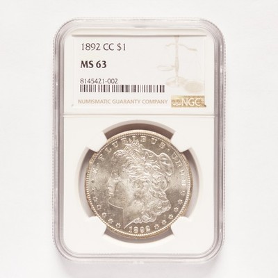 1892-CC Morgan Silver Dollar NGC MS63 - Image 3