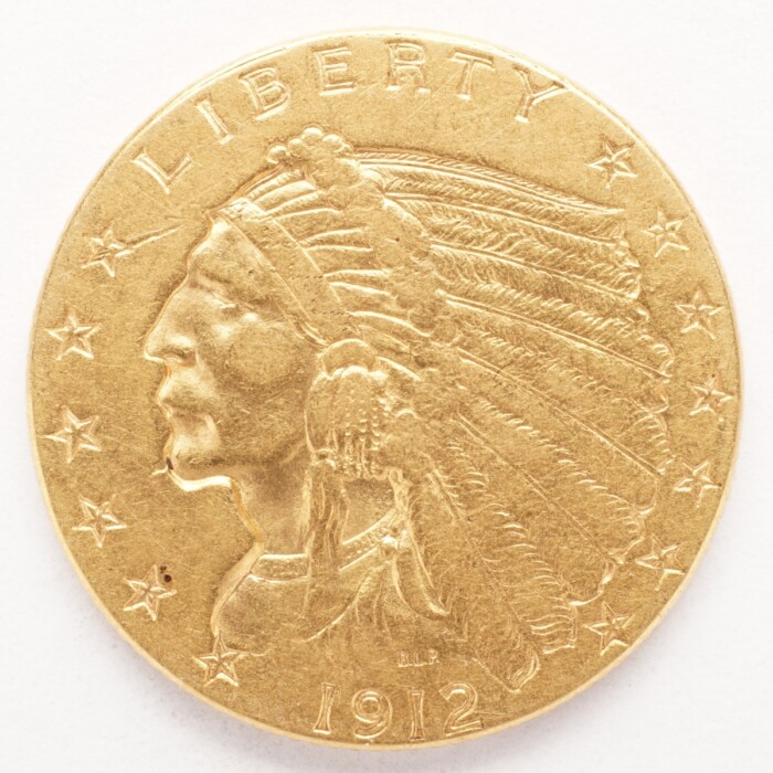 1912 Indian $2.50 Gold Quarter Eagle