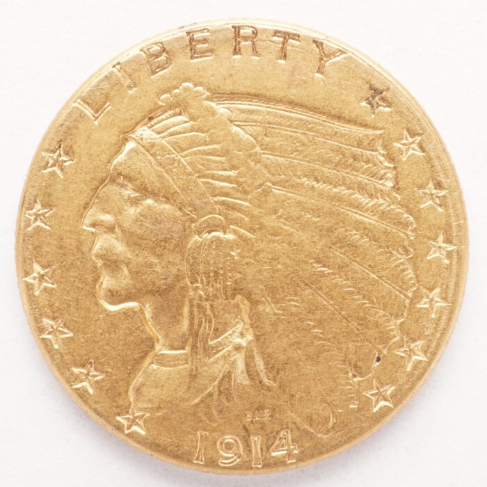 1914-D Indian $2.50 Gold Quarter Eagle