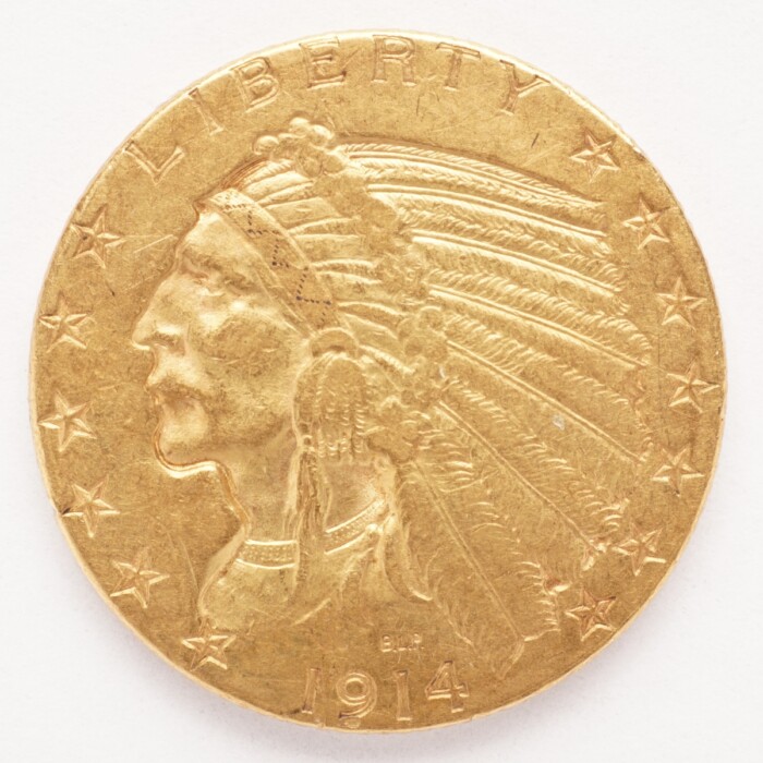 1914-S Indian $5 Gold Half Eagle