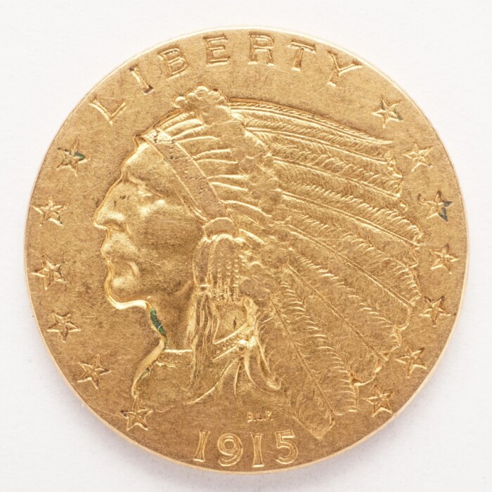 1915 Indian $2.50 Gold Quarter Eagle