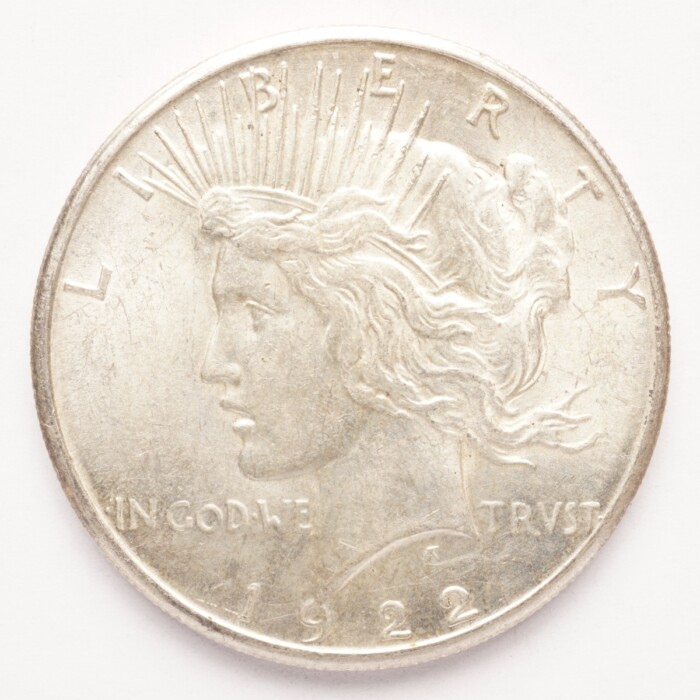 1922-S Peace Silver Dollar AU/BU